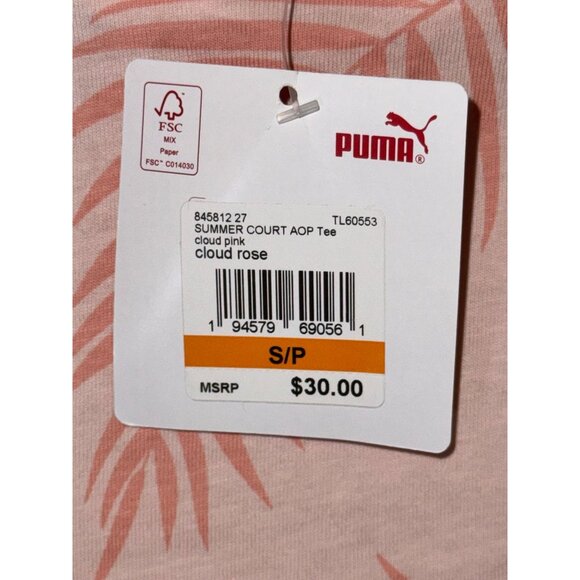 Puma Men's Summer Court All Over Print T-Shirt, Cloud Pink, Size S, NWT - Picture 5 of 5